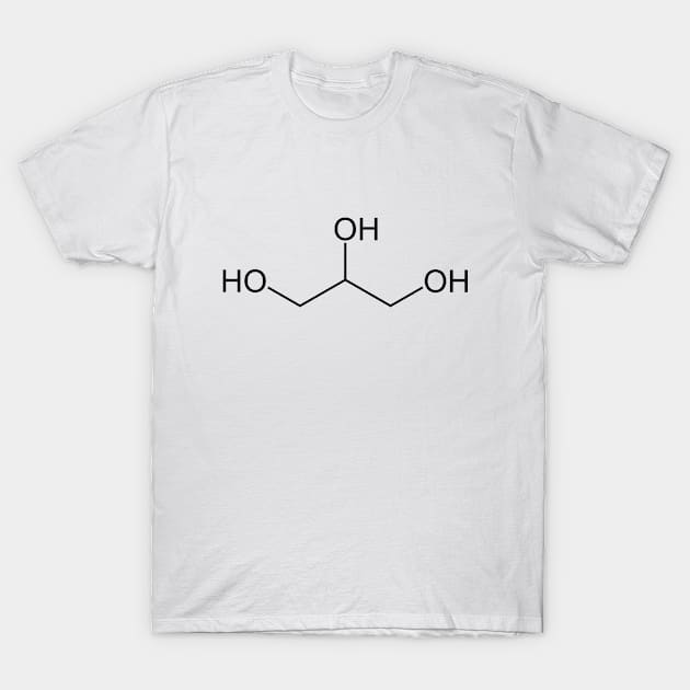 Glycerol C3H8O3 T-Shirt by Zeeph